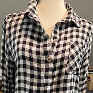 Matilda Jane Joanna Gaines Black/white checked flannel shirt Large